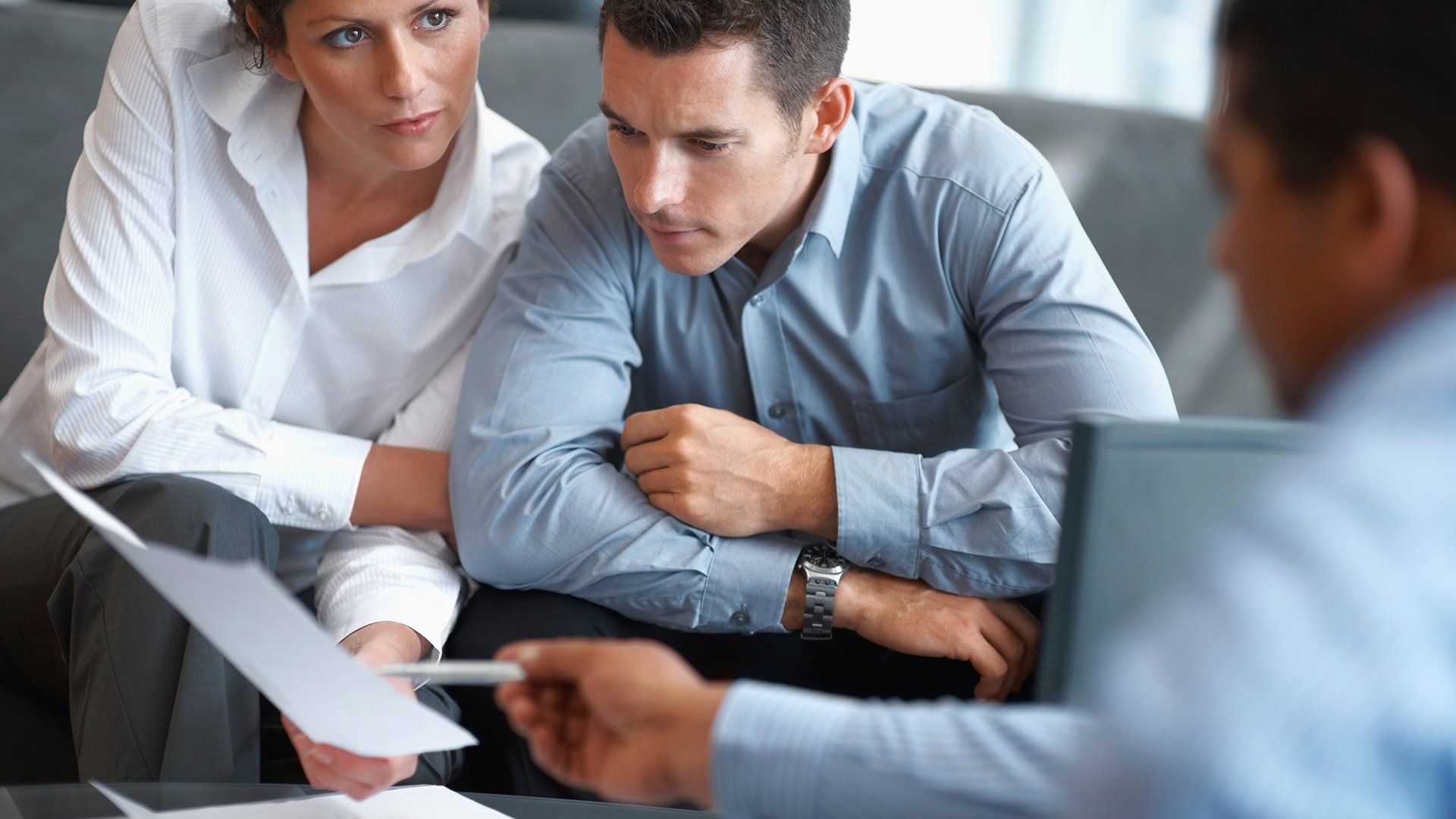 Free Insurance Quote — Agent Discussing Insurance To a Couple in Whiting, IN