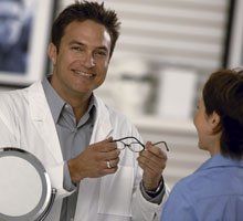 optician with patient