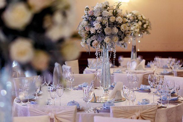 DFW Golden Girls Event — Luxury Decorated Tables at Rich Wedding Reception in Dallas, TX