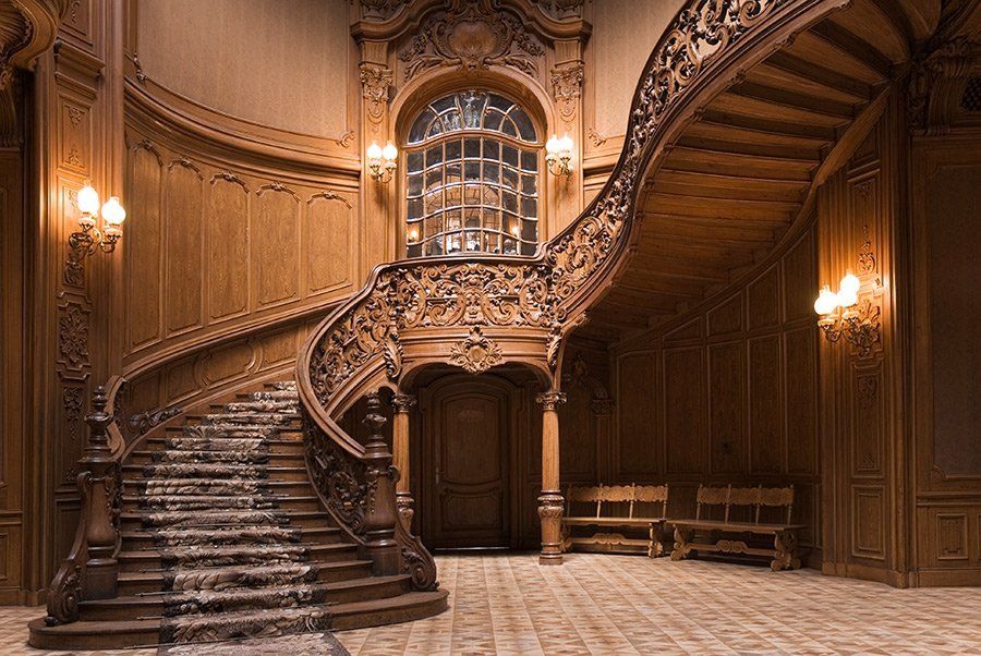 Golden Girls Luxury Event — Luxury Grand Hall of Castle Stairs in Dallas, TX