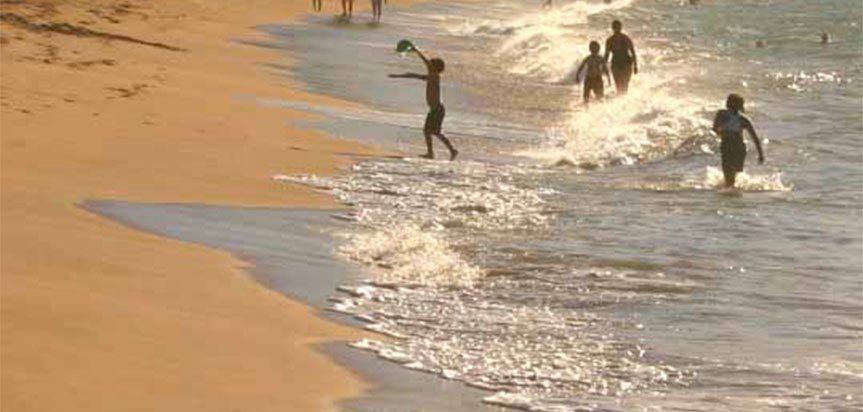people on the beach