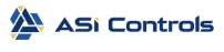 ASI Controls logo in blue and gold on a white background