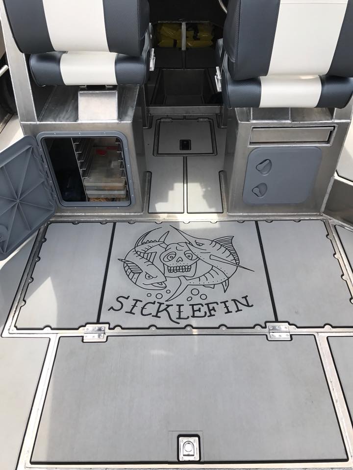 deck with boat name