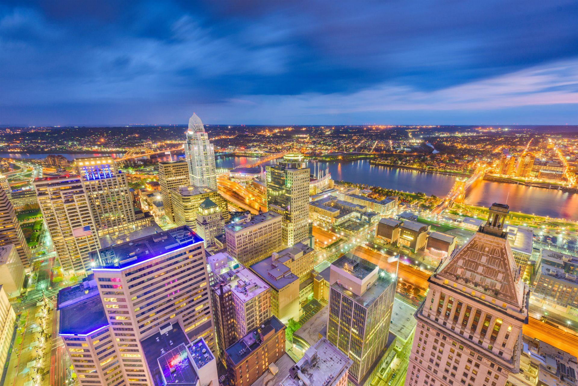 Cincinnati skyline a view from the north