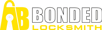 Logo for Bonded Locksmith; yellow stylized 