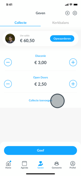 Collecte in kerk app