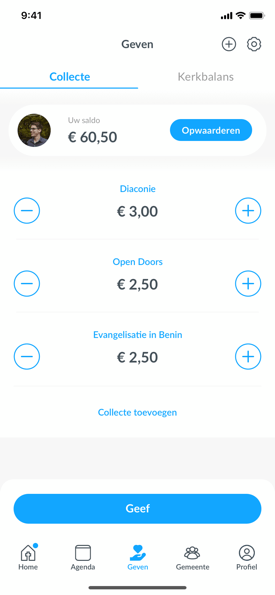 collecte in kerk app