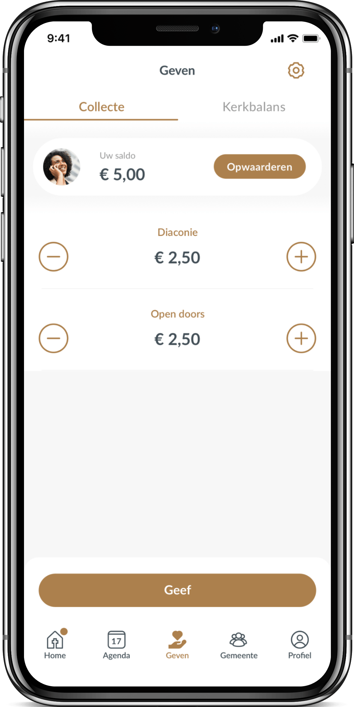 collecte in kerk app