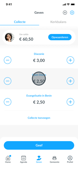 collecte via kerk app