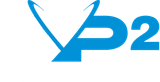 Logotipo azul com as letras 
