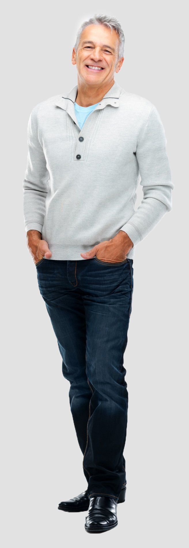 Smiling Senior Man — Warren, Ohio — Lordstown Dental Clinic