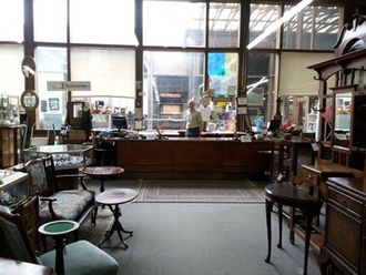 Front counter of store