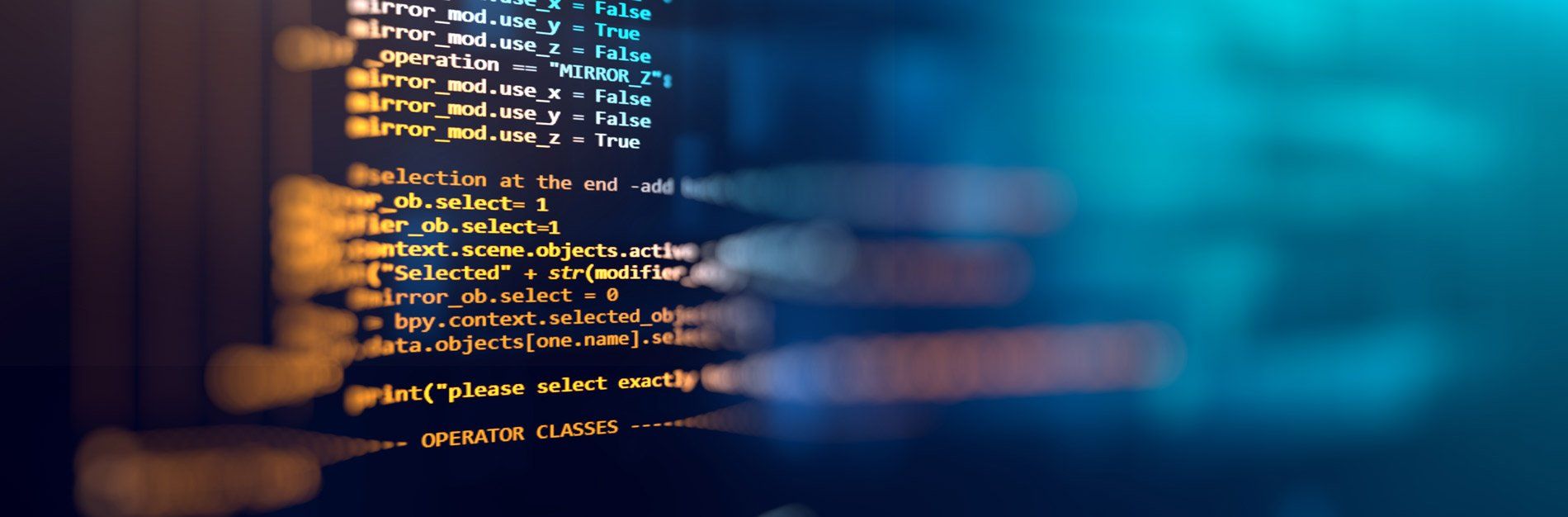 A blurry picture of a computer screen with a lot of code on it.