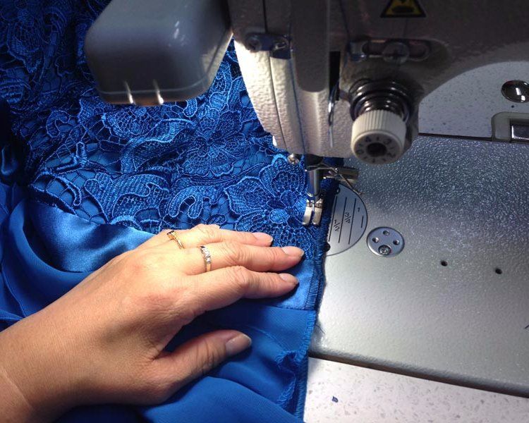 blue dress