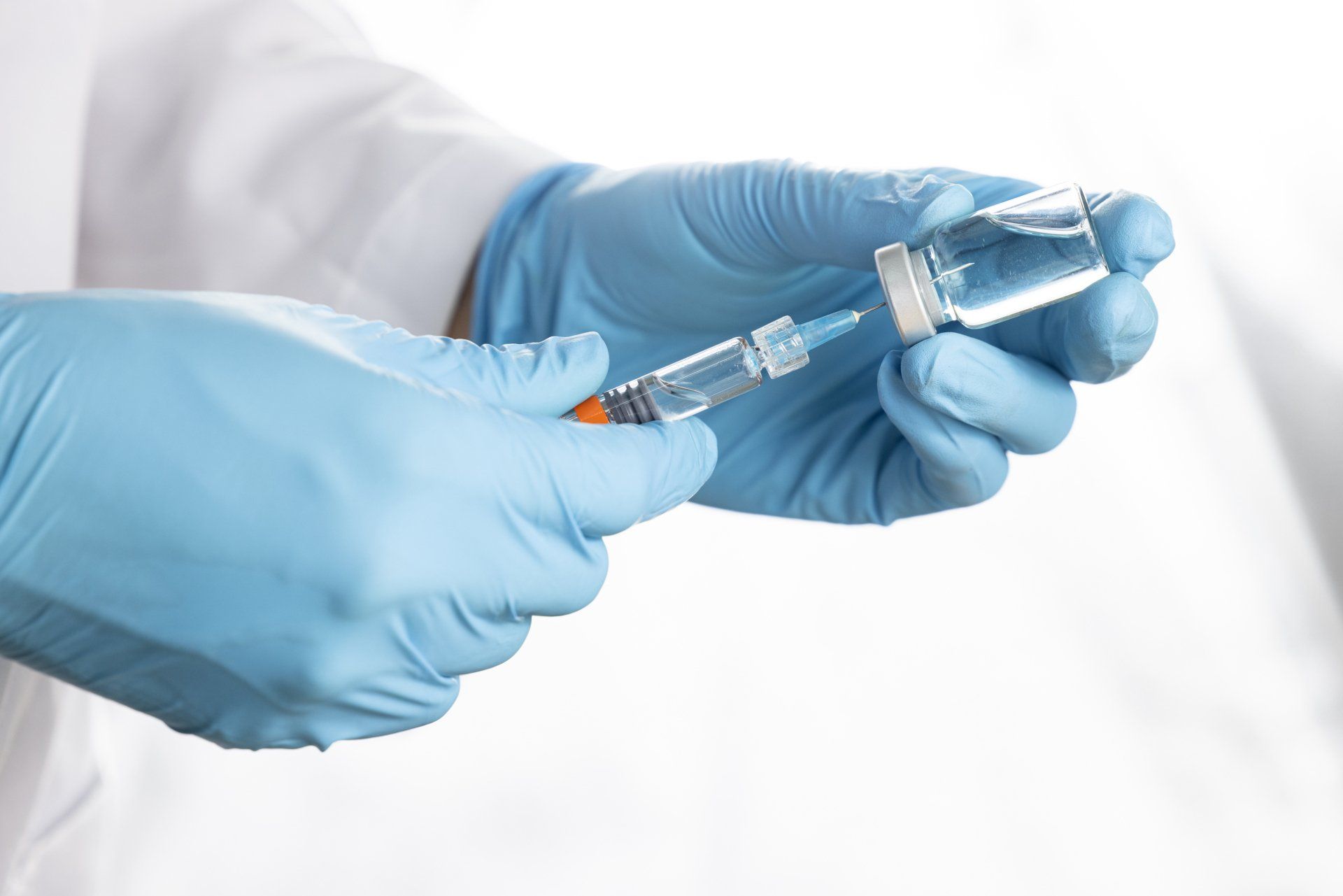 a doctor holding an IV