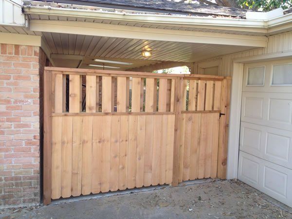 Vertical Plank Wooden Gate — Pearland, TX — Fence Keeper