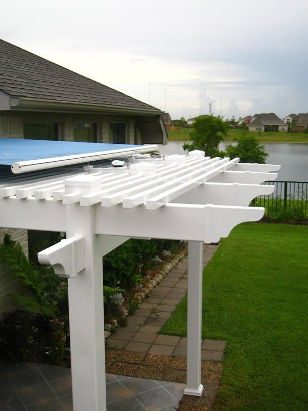 White Vinyl Pergola — Pearland, TX — Fence Keeper