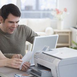 man using a laptop
