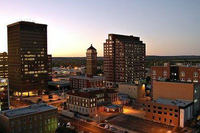 Downtown Bartlesville skyline at night