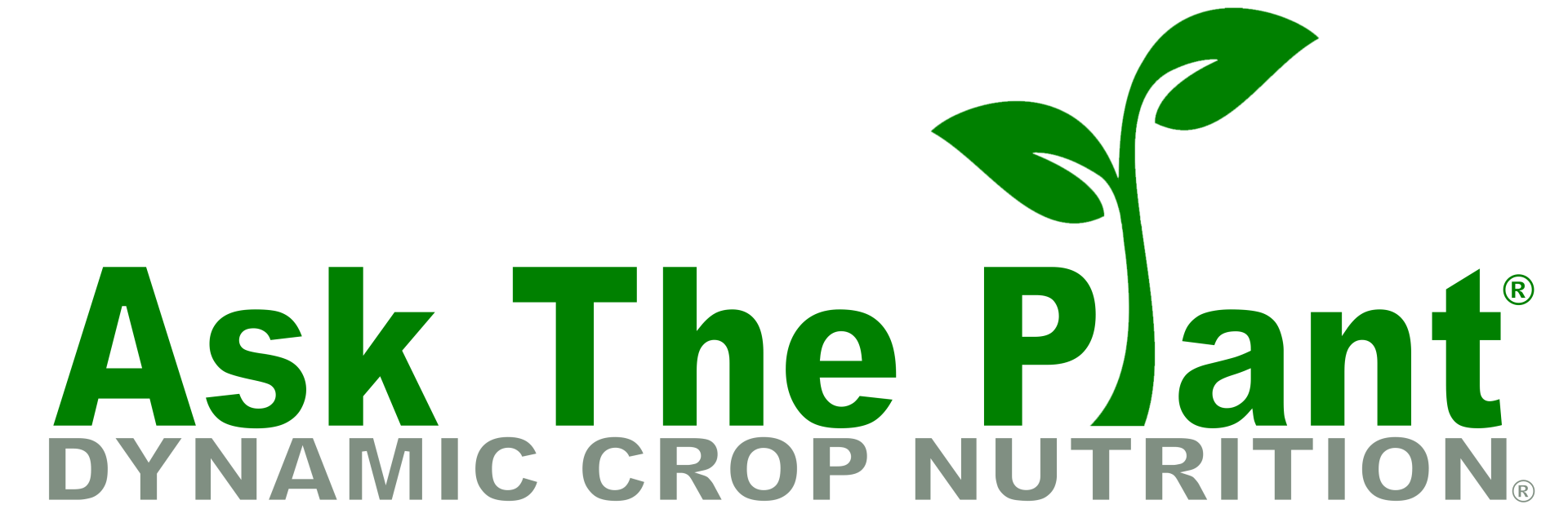 A logo for ask the plant dynamic crop nutrition