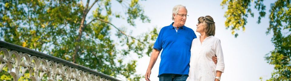 Elderly Couple Walking
