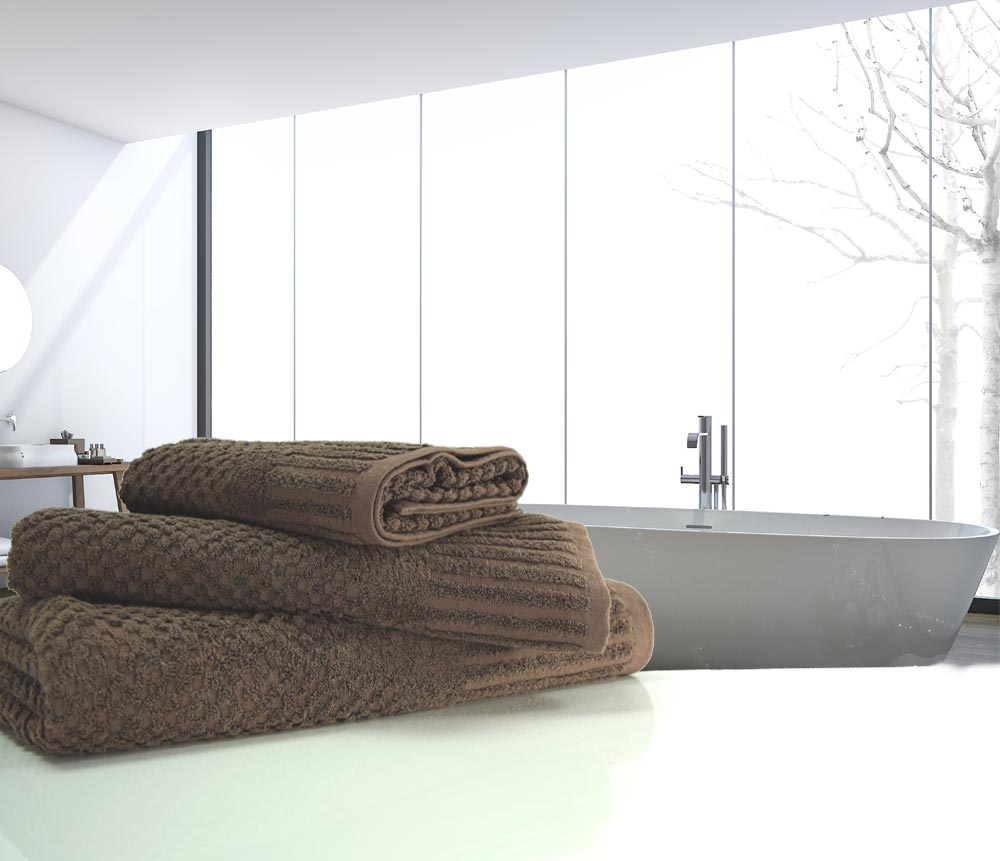 Waffle chocolate towels