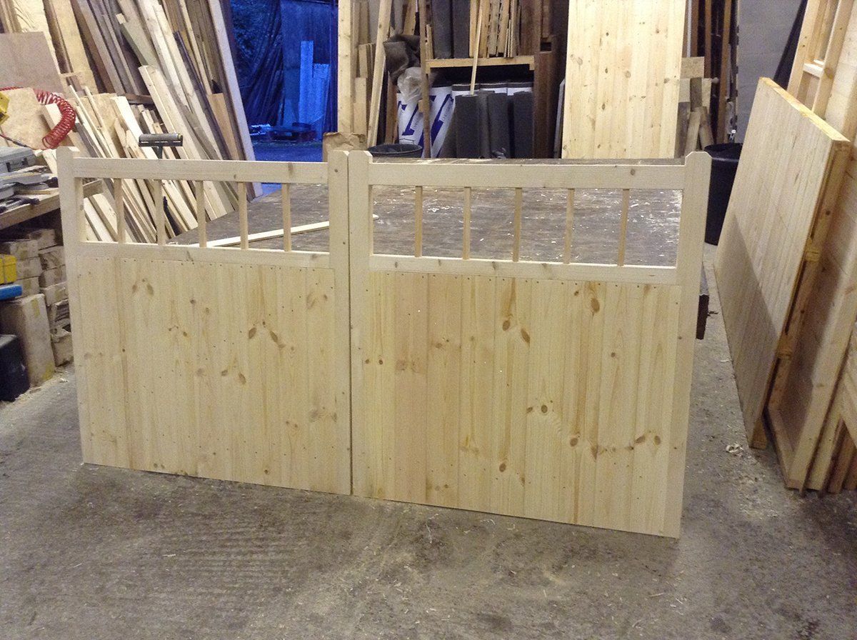 wooden and mesh protected fencing