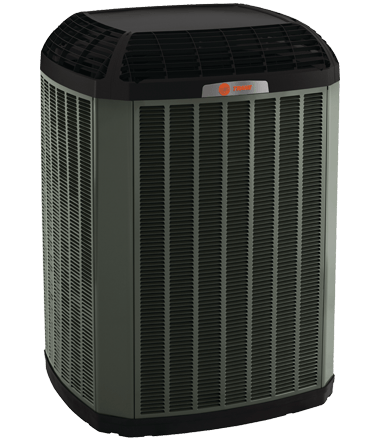 A trane air conditioner on a white background