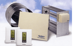 A picture of a thermostat that says aprilaire on it