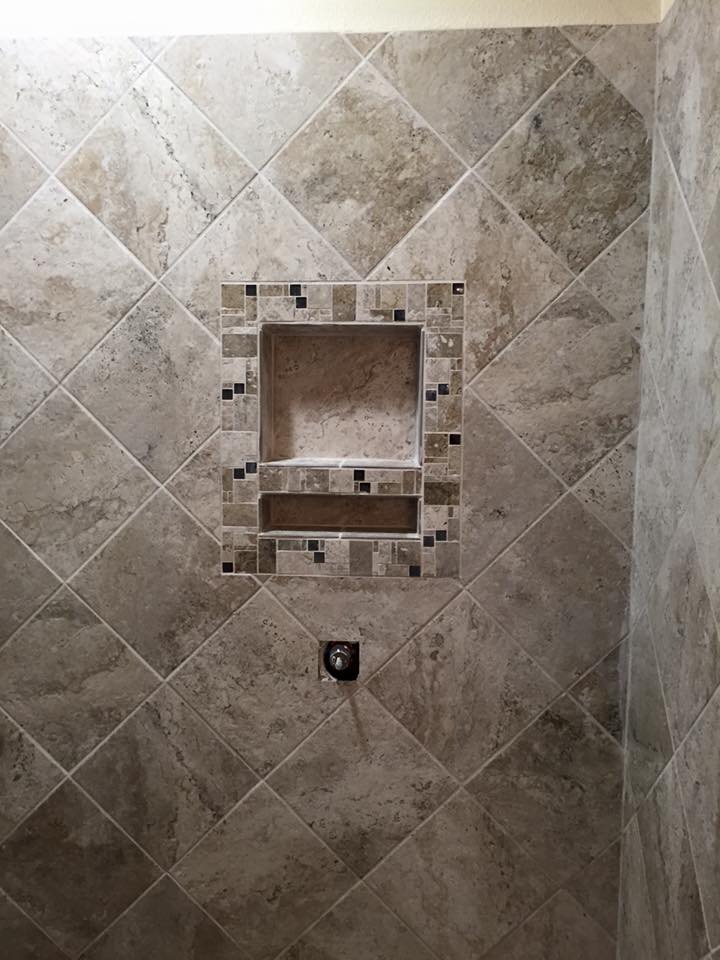 Bathroom remodel soap holder detail Tulare CA

