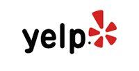 Yelp Yelp logo with black text and red burst icon