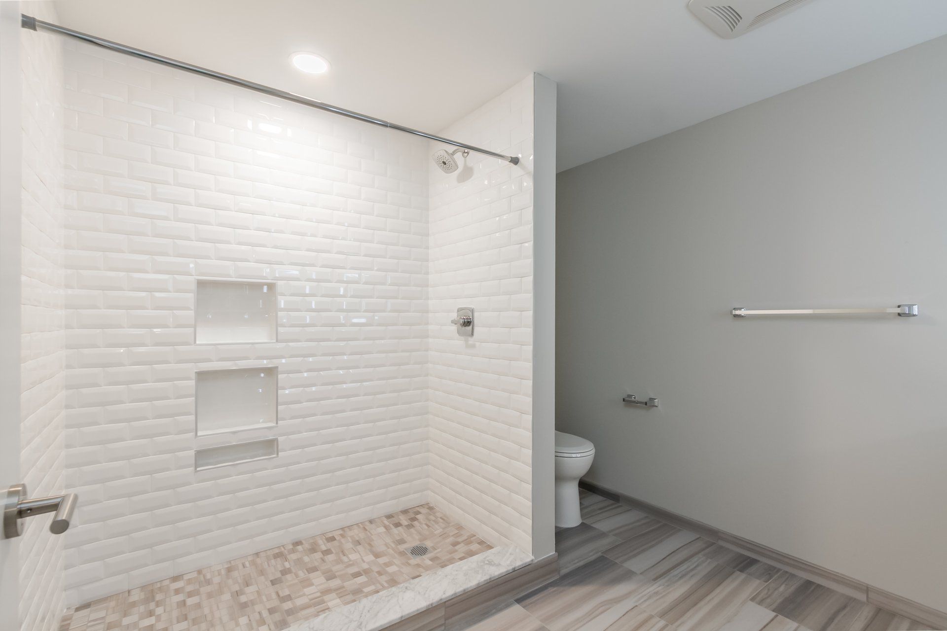 Tiled shower