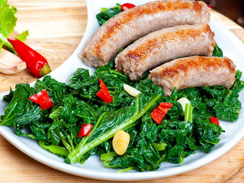 rape e salsiccia