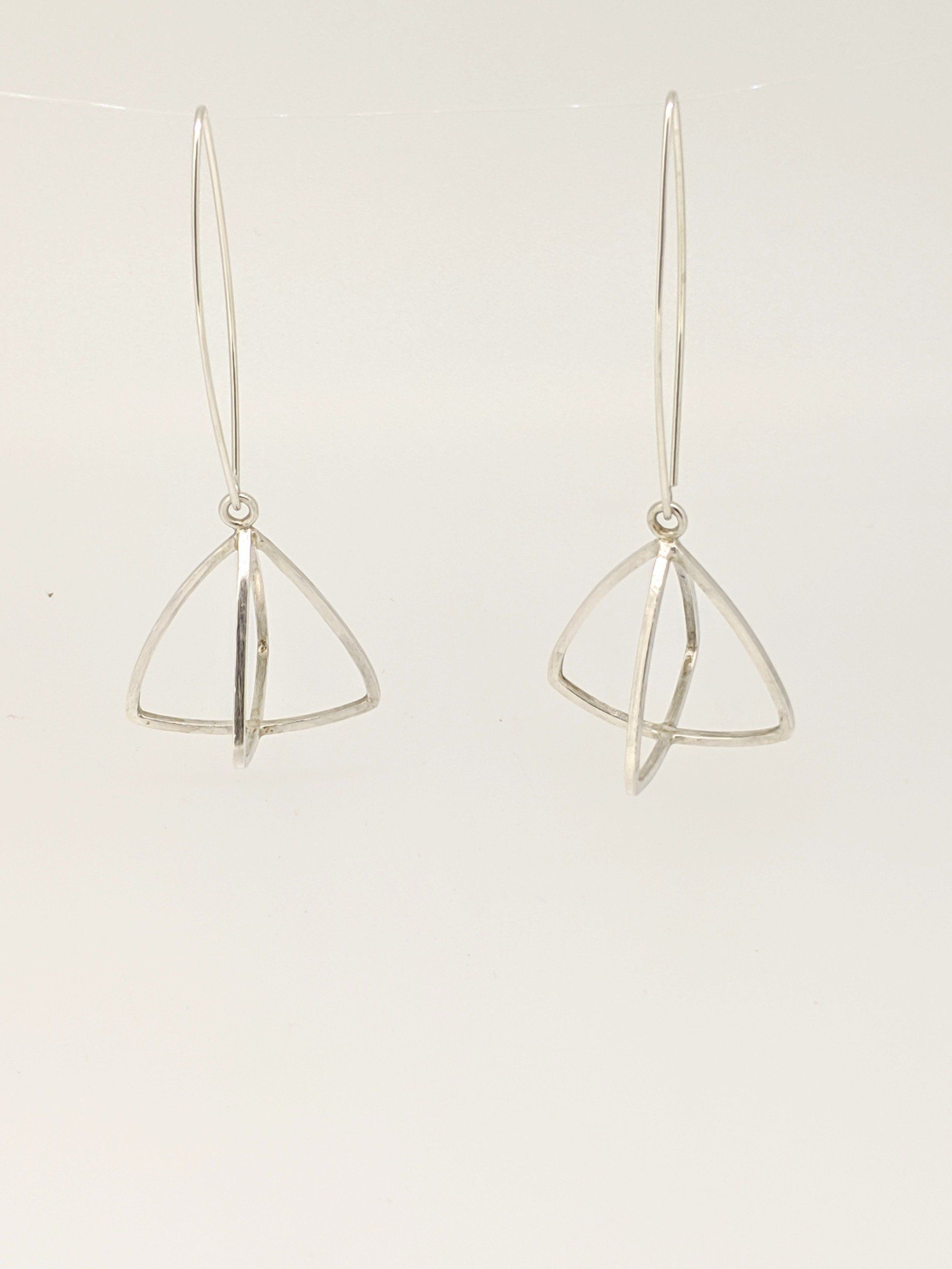 Medium sterling silver cathedral earrings