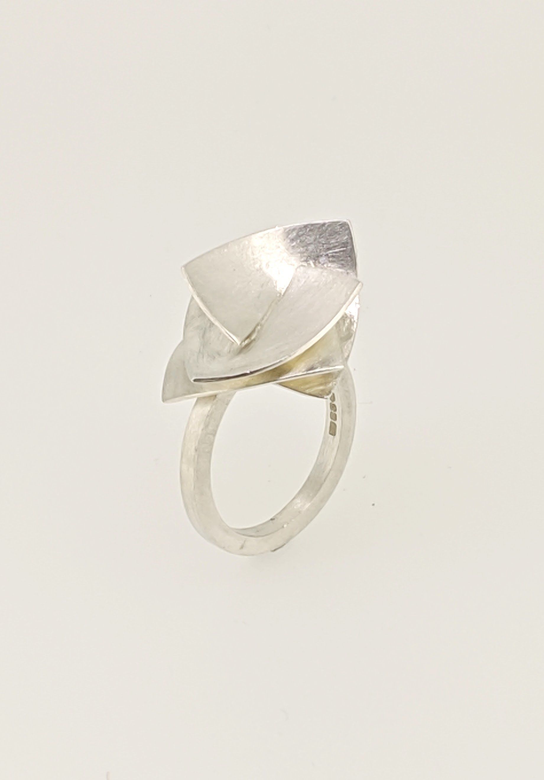 Sterling silver modernist ring