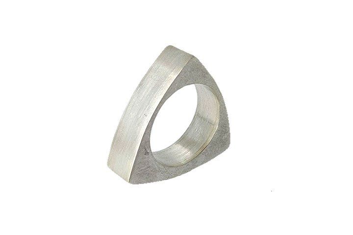 Reuleaux: Sterling Silver hollow form ring
