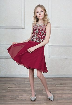Red Elegant Sleeveless Children’s Dress — Hartford, CT — Casa Tony