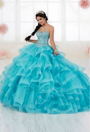 Tube Light Blue Quinceañera Dress — Hartford, CT — Casa Tony