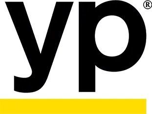 Black “yp” logo with a yellow bar underneath