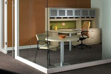 Modern Round Office Desk — Office Furniture in Greenfield, MA Modern Round Office Desk — Office Furniture in Greenfield, MA