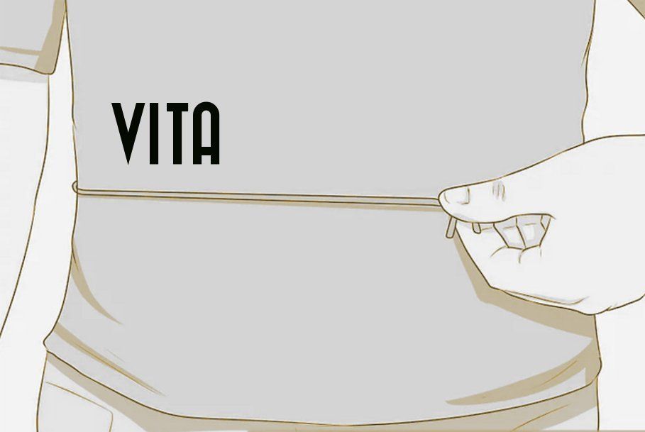 Un disegno di una persona con la parola vita sulla maglietta