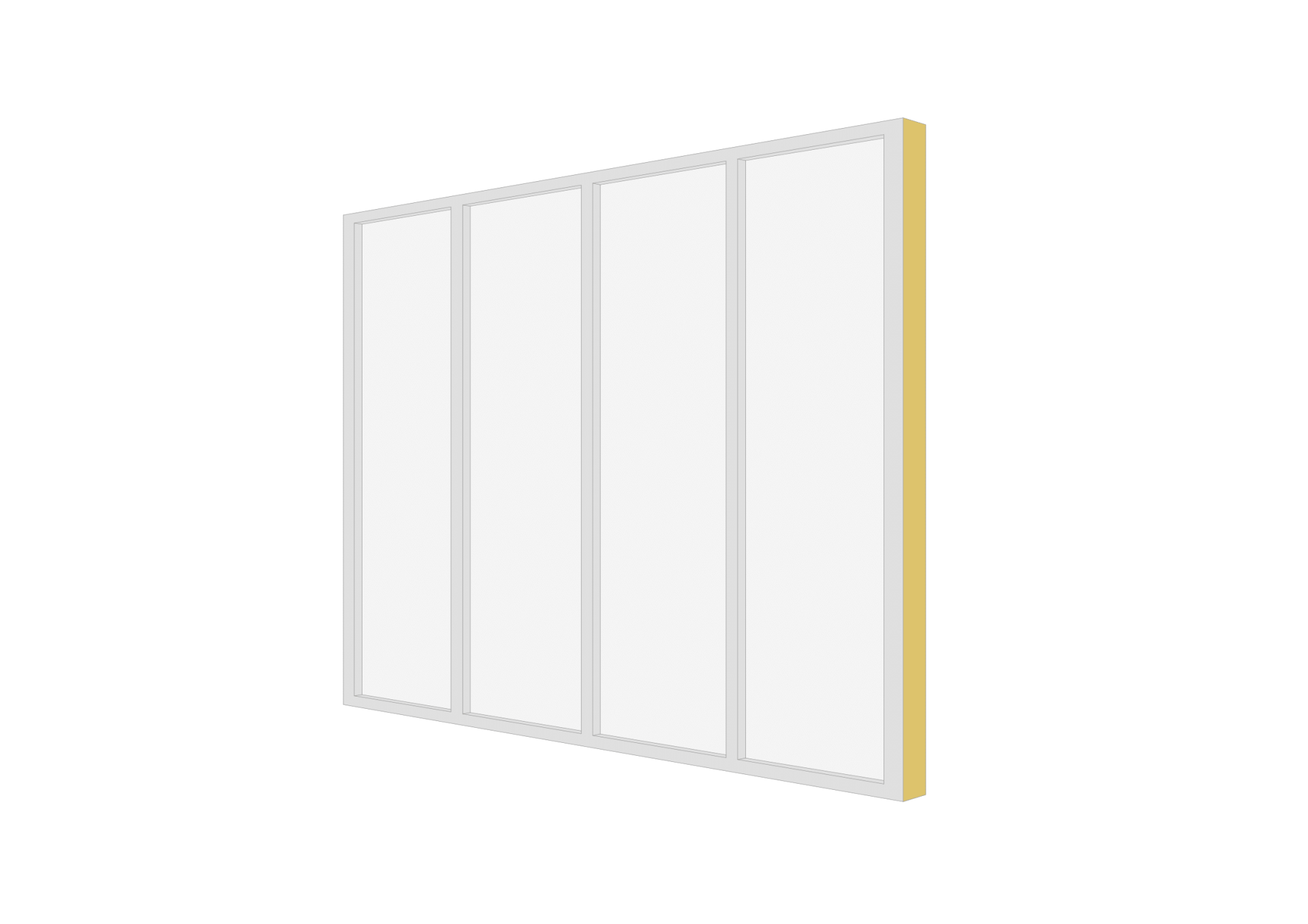 Houten 4 vaks kozijn