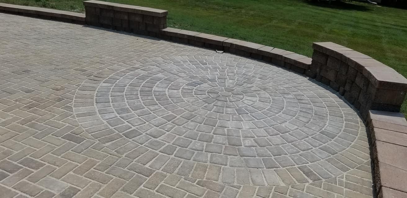 Circular brick patio image