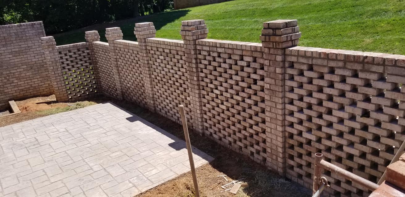 a brick fence