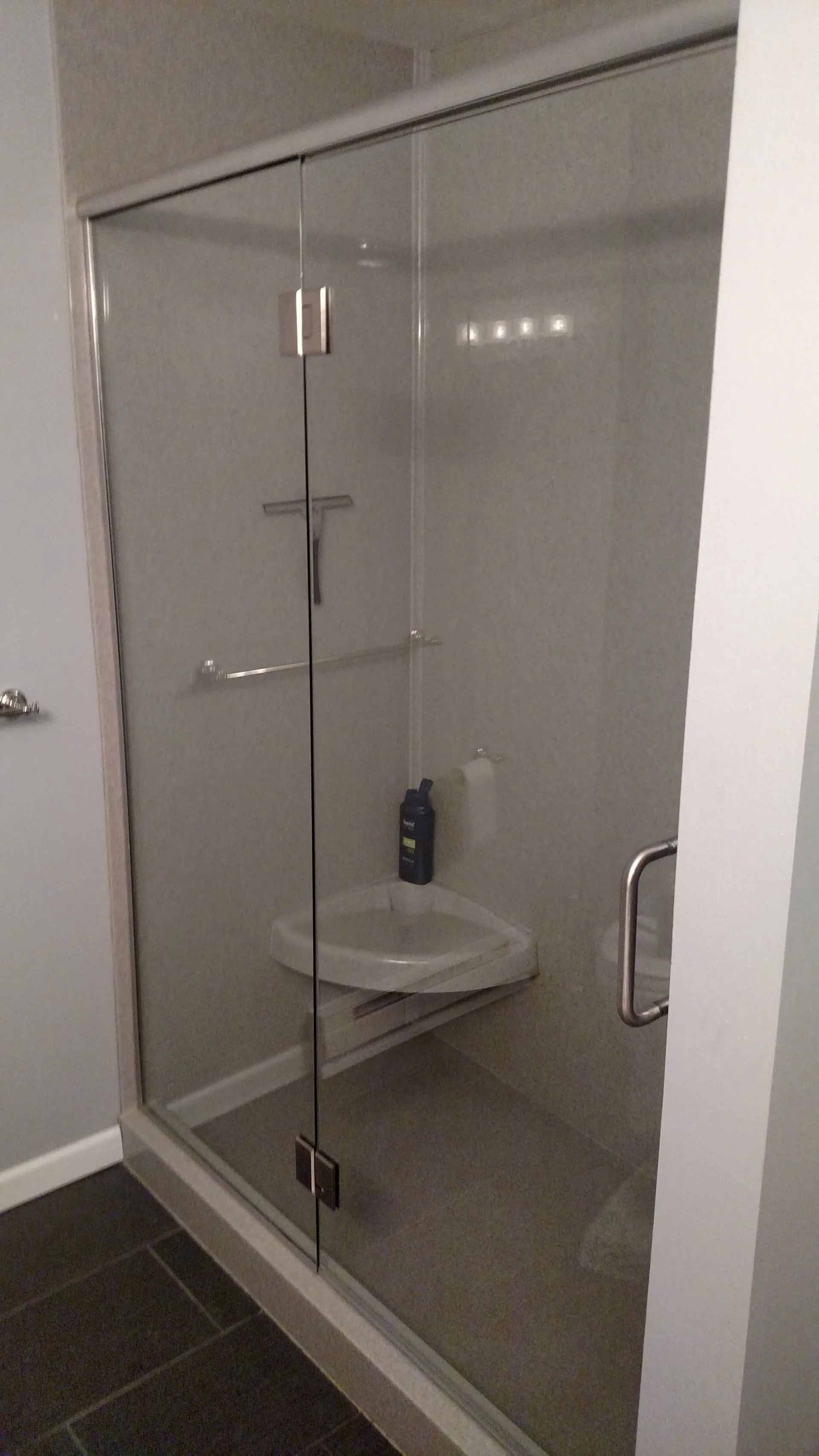 Hinged Bathroom Door — Wisconsin — White City Glass