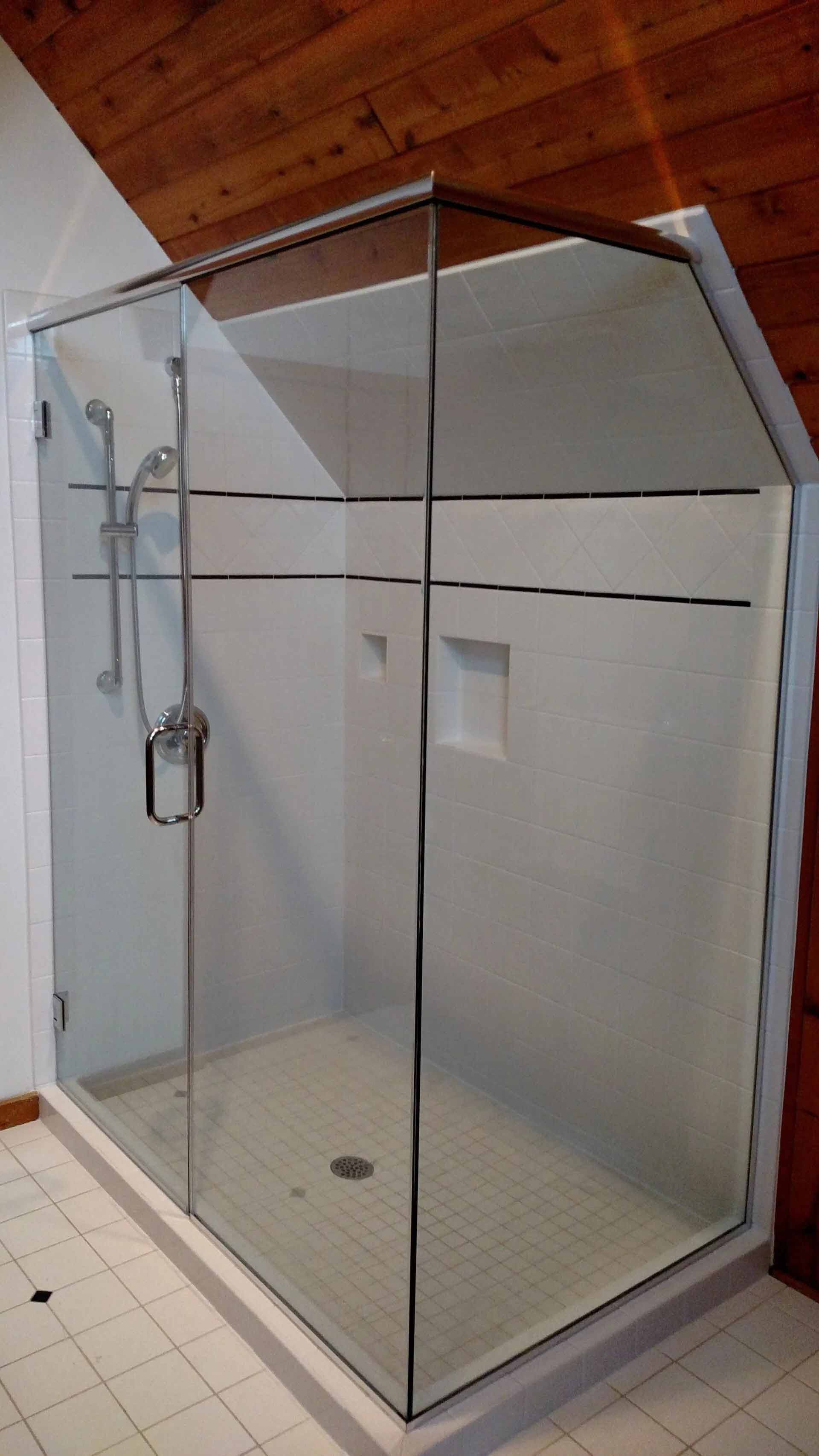After Renovation Of A Small Shower Room — Wisconsin — White City Glass