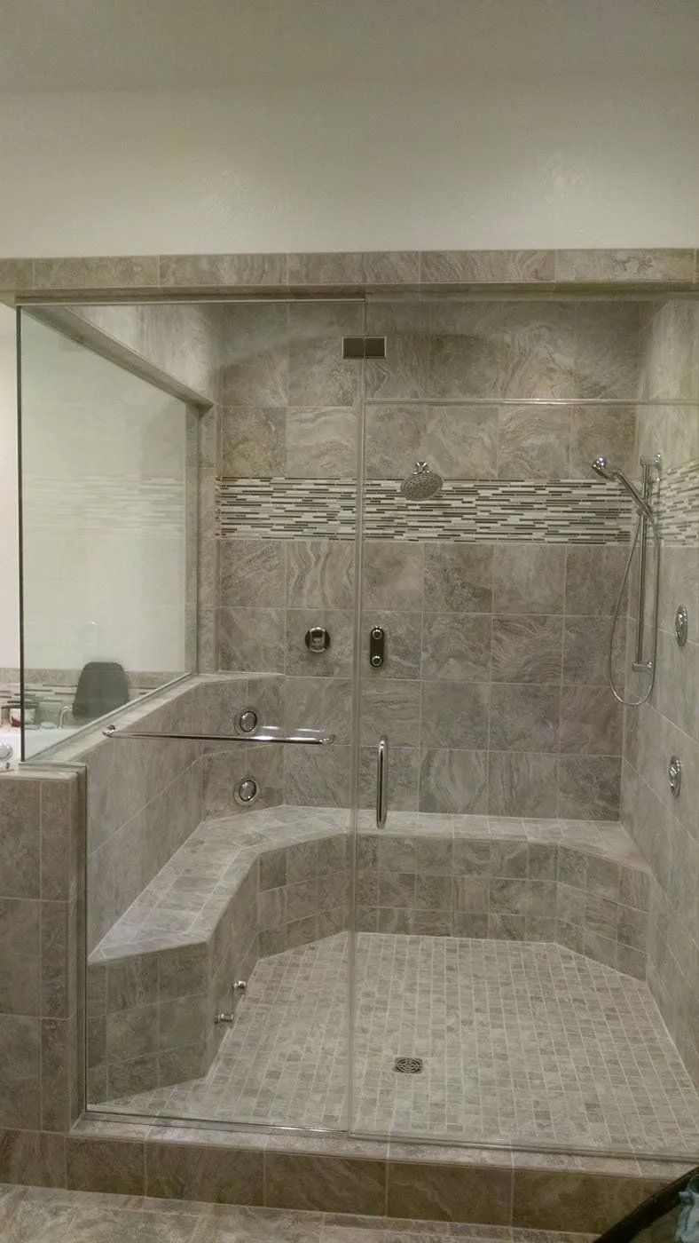Modern Type Clear Glass Shower Door — Wisconsin — White City Glass