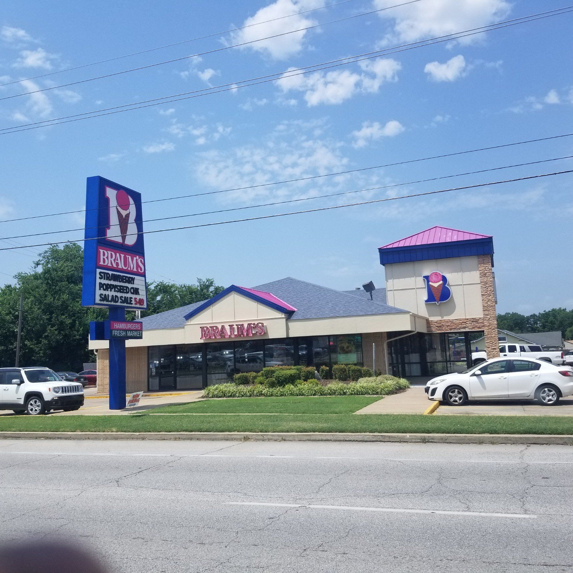 Roofing installed on braums