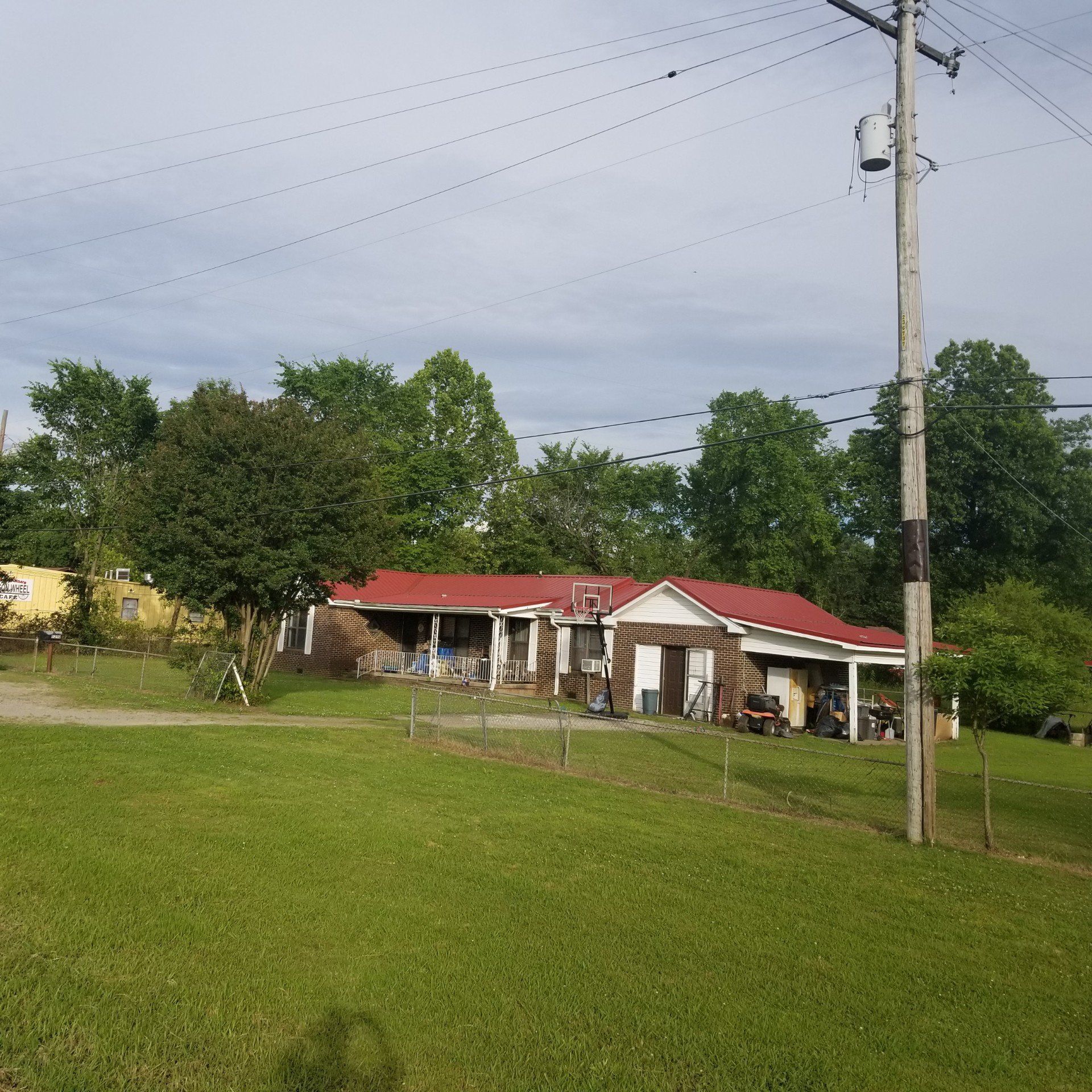 Roofing installed on house