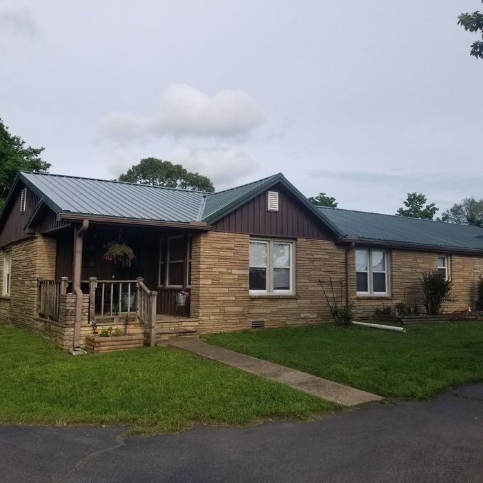 Roofing installed on house